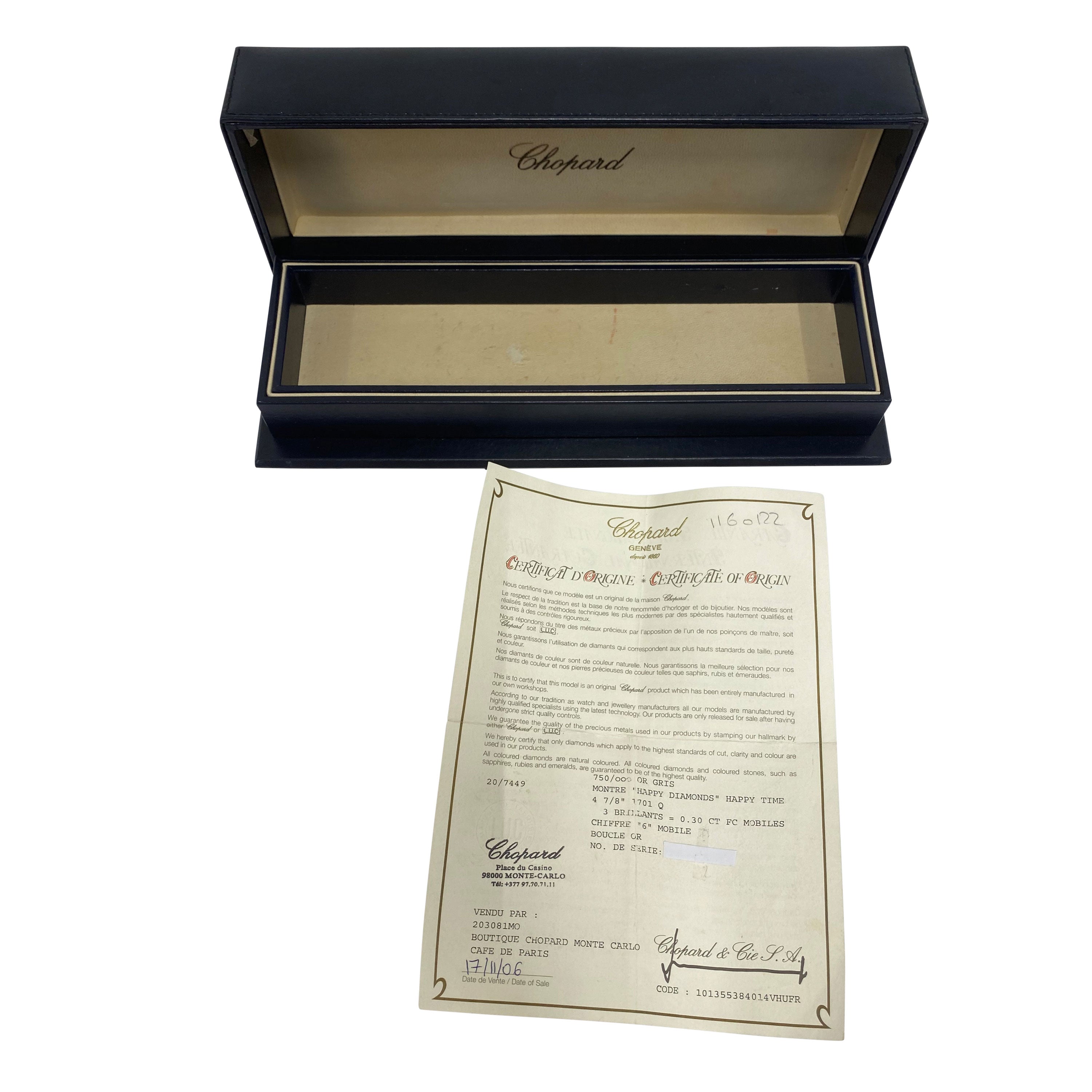 CHOPARD Happy Sport Happy Time 20/7449 Unisex Watch in 18kt White Gold