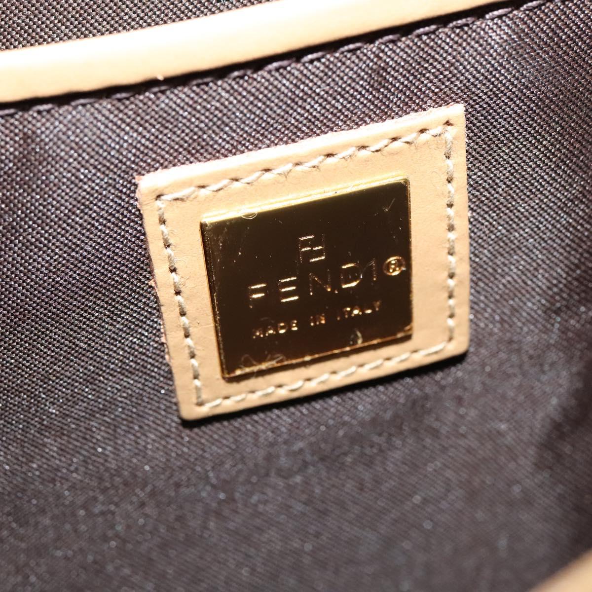 FENDI Shoulder Bag Leather Gold 113748A