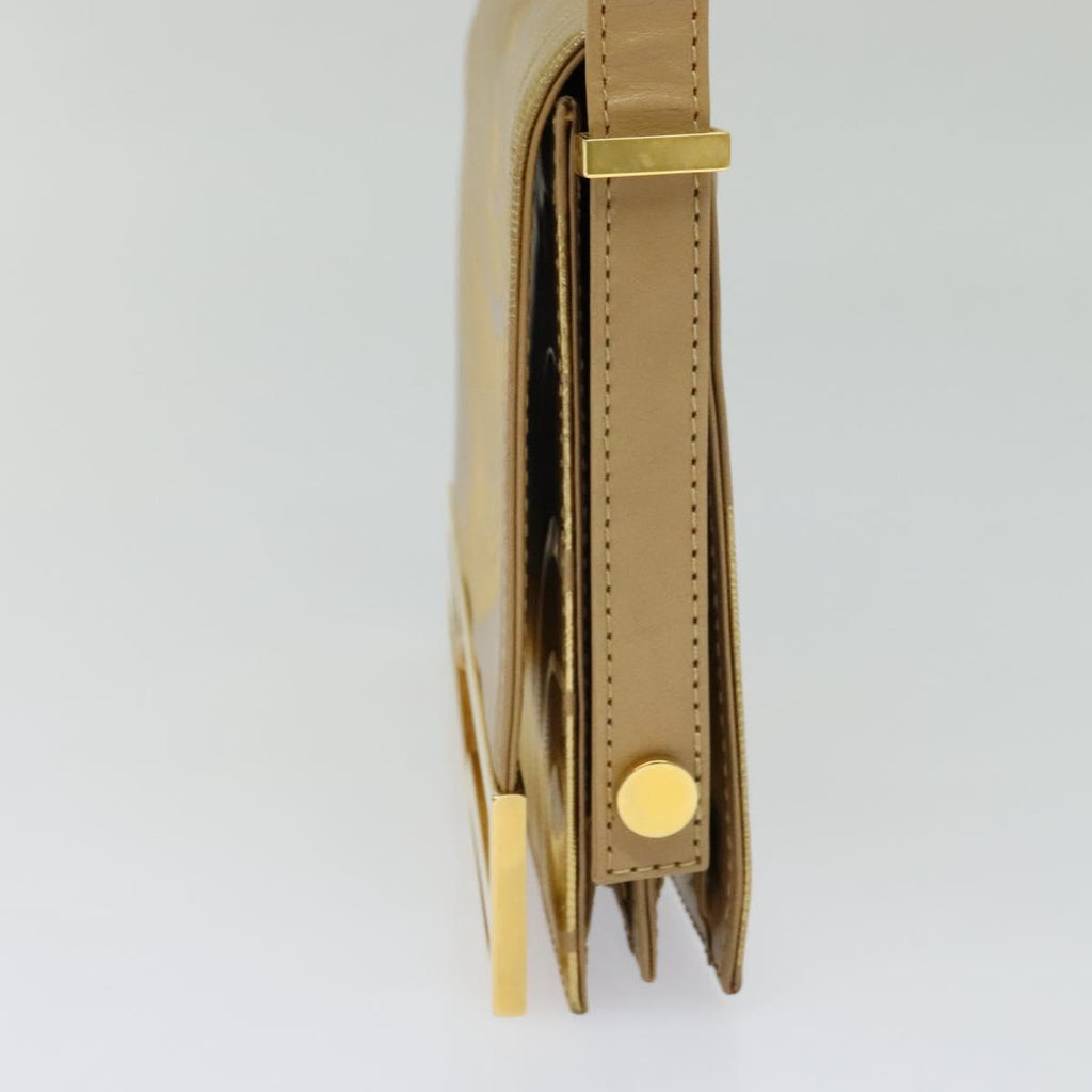 FENDI Shoulder Bag Leather Gold 113748A