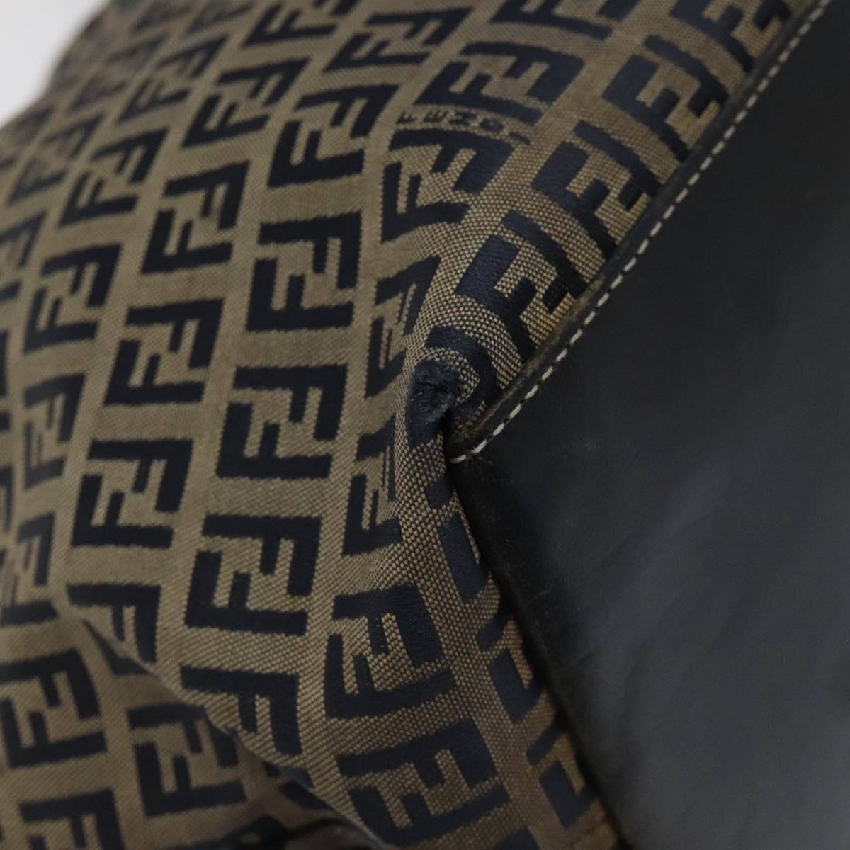 FENDI Zucchino Canvas Tote Bag Navy 114388