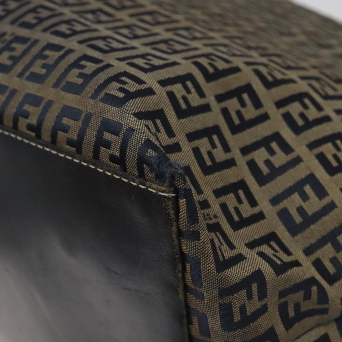 FENDI Zucchino Canvas Tote Bag Navy 114388