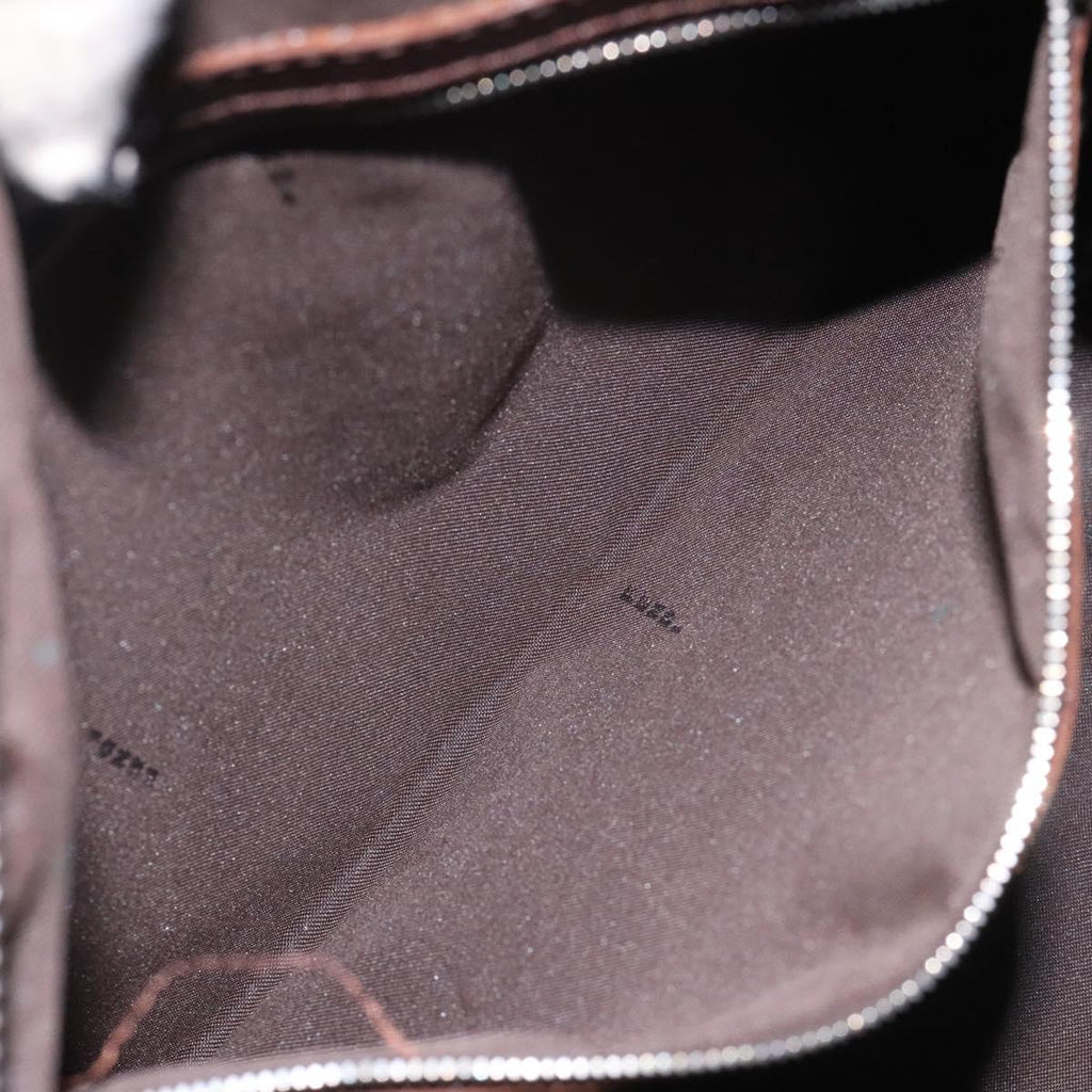 FENDI Zucca Canvas Hand Bag Brown Black 114416