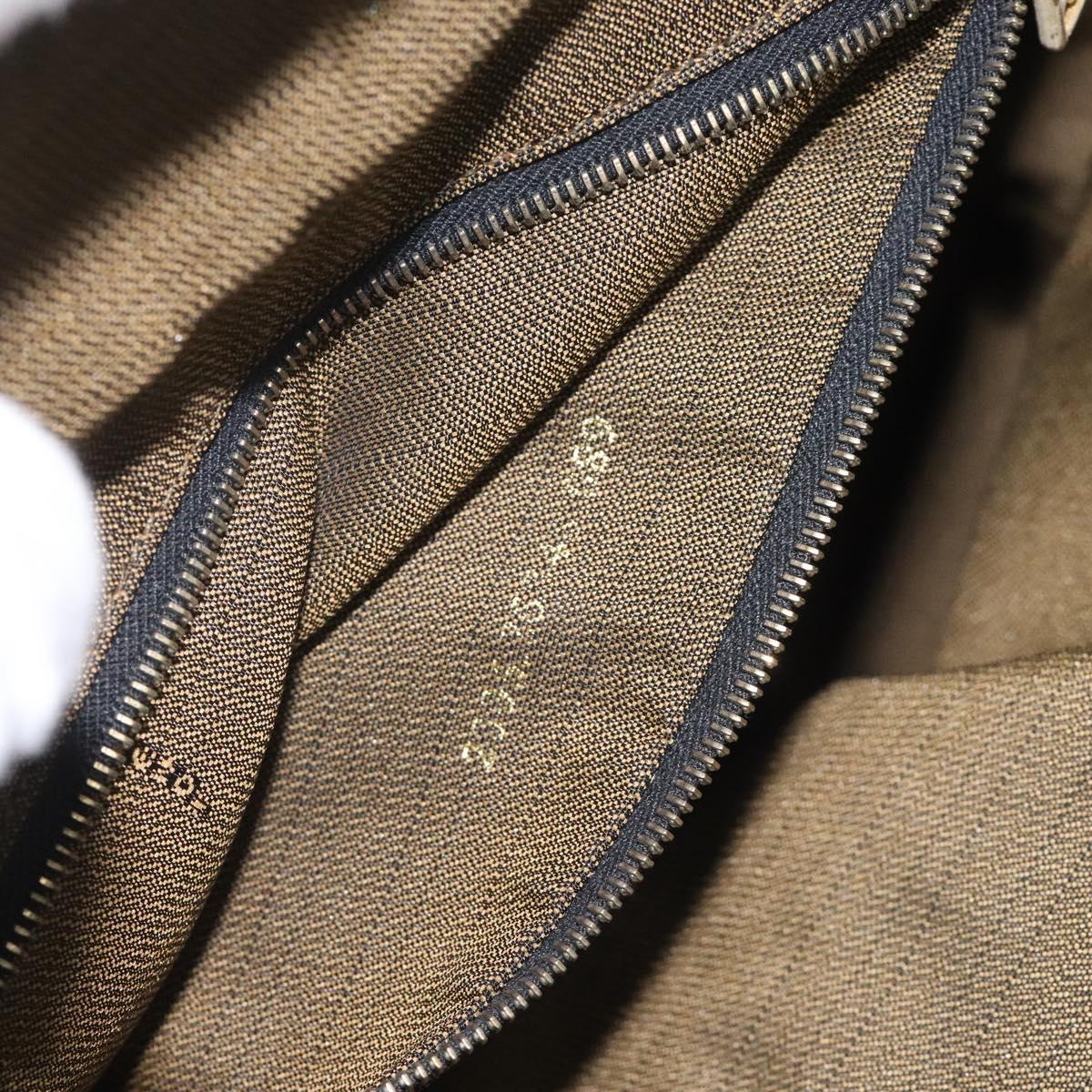 FENDI Zucca Canvas Vanity Pouch Brown Black 114452