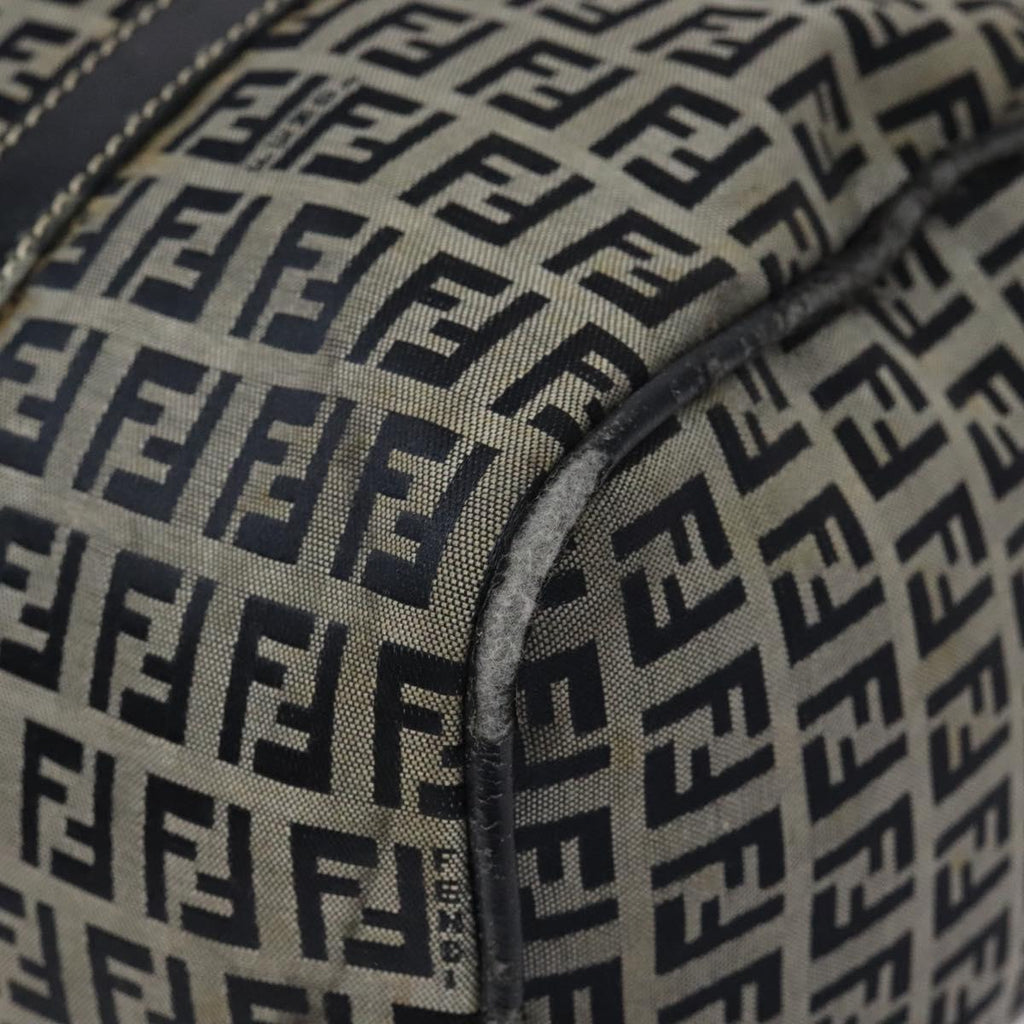 FENDI Zucchino Canvas Hand Bag Navy 114454