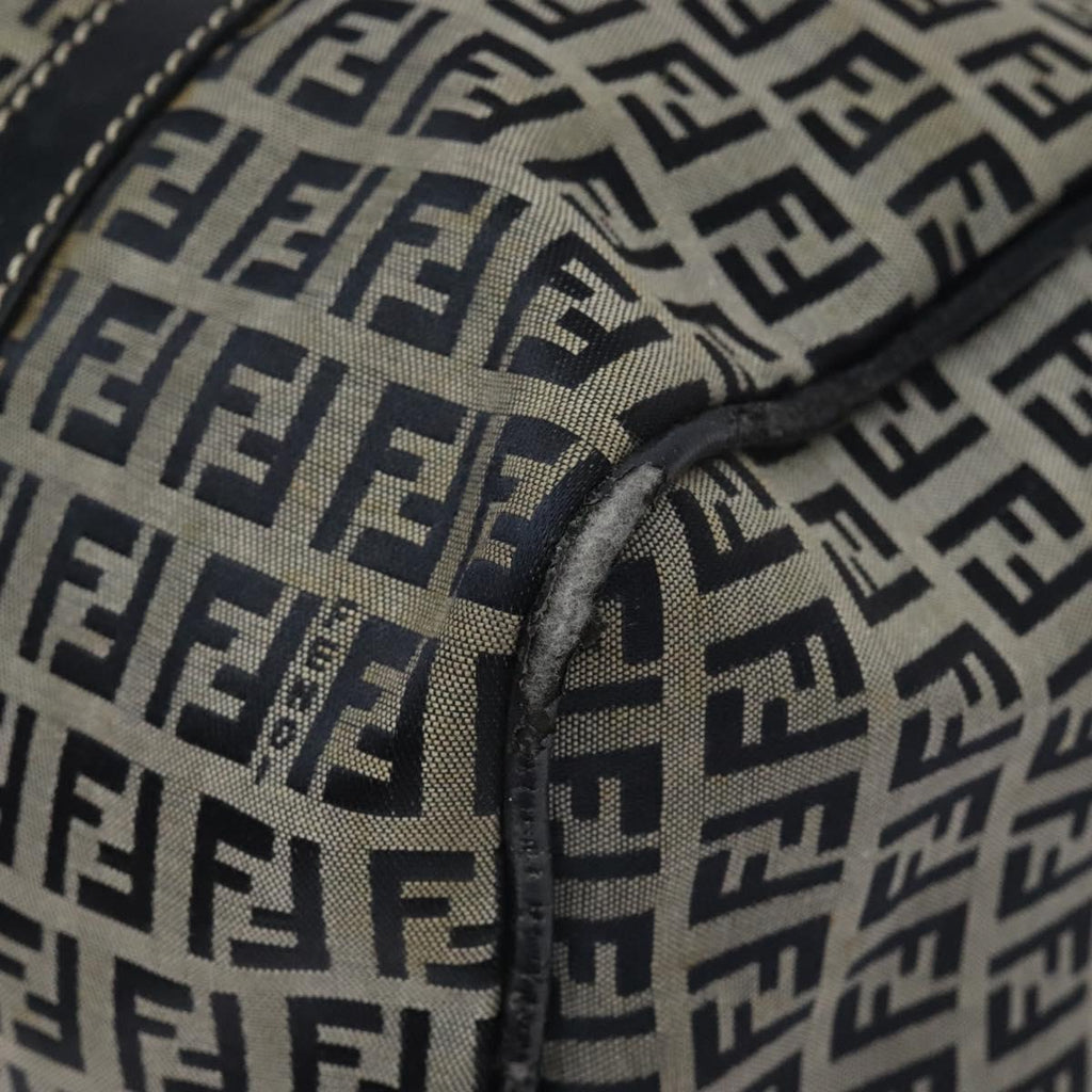 FENDI Zucchino Canvas Hand Bag Navy 114454