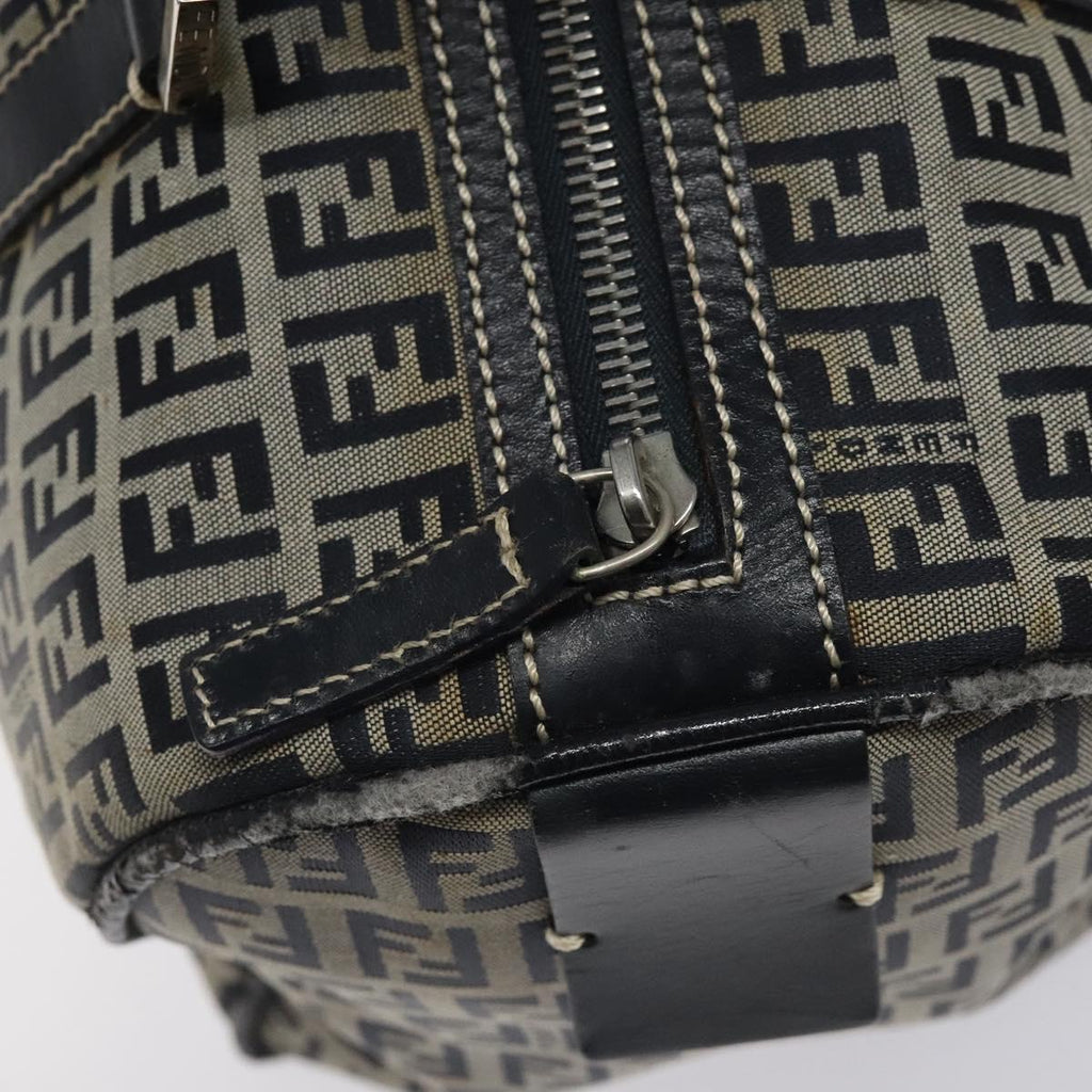 FENDI Zucchino Canvas Hand Bag Navy 114454