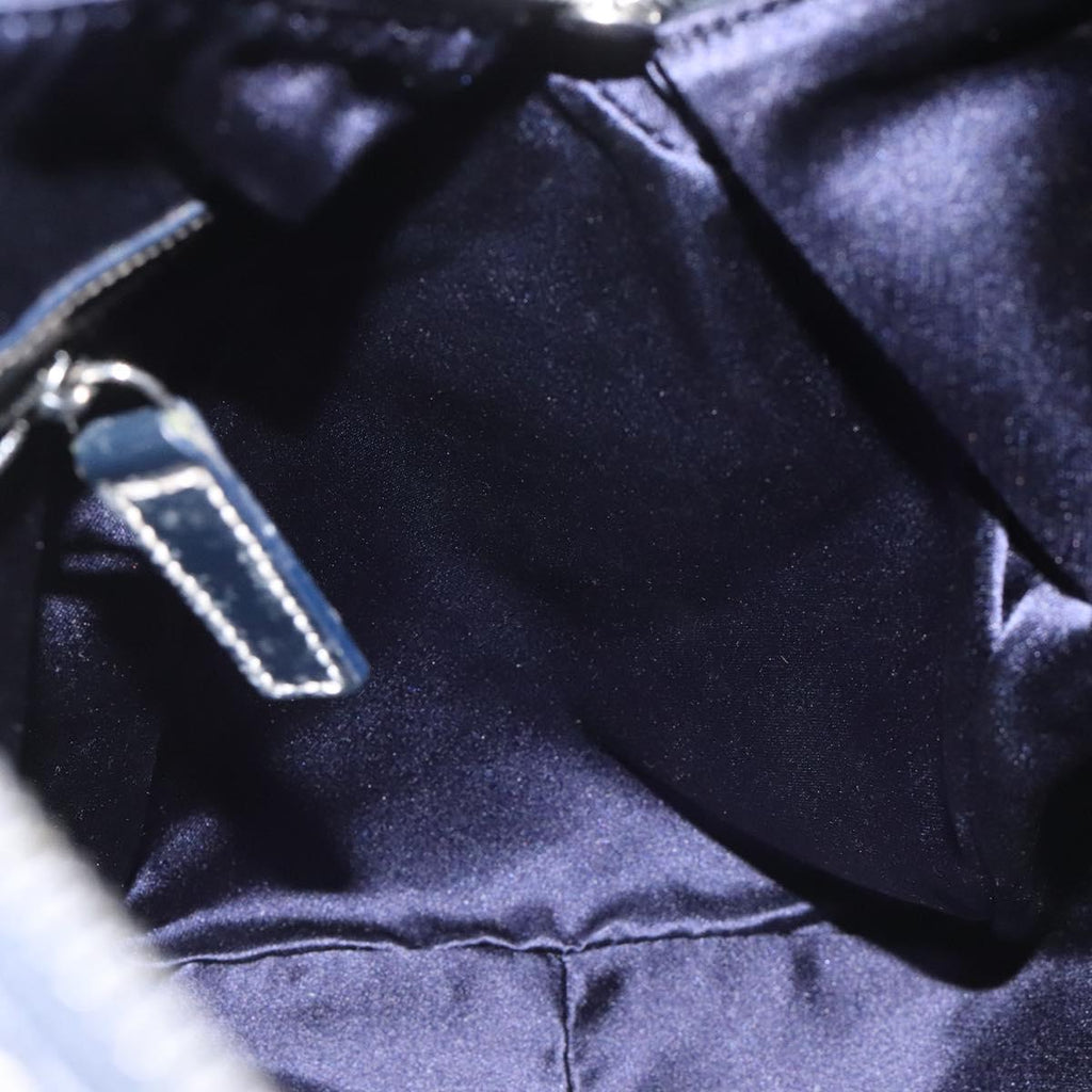 FENDI Zucchino Canvas Hand Bag Navy 114454