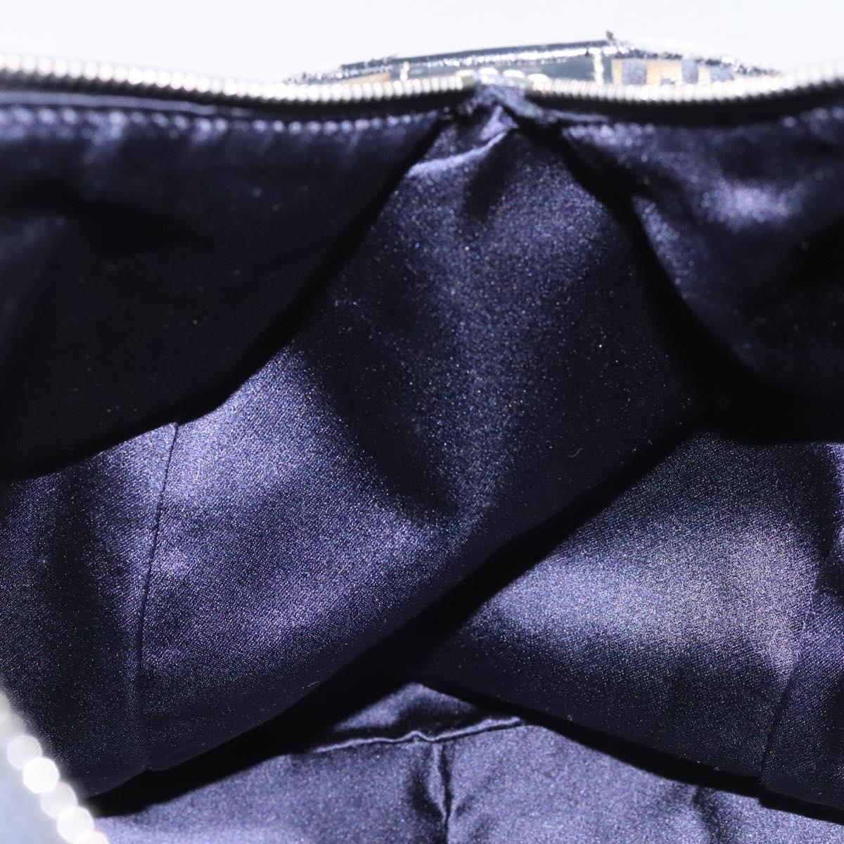 FENDI Zucchino Canvas Hand Bag Navy 114454