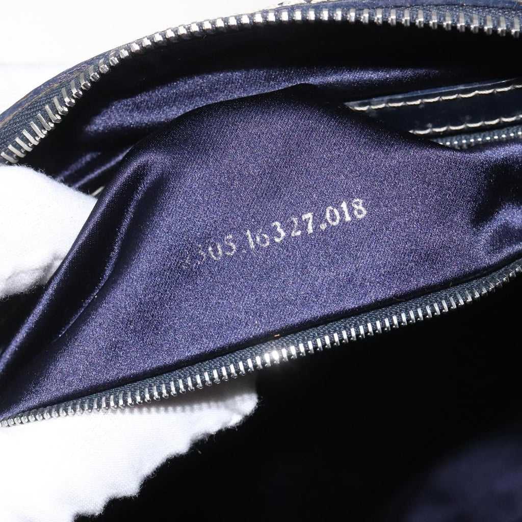 FENDI Zucchino Canvas Hand Bag Navy 114454