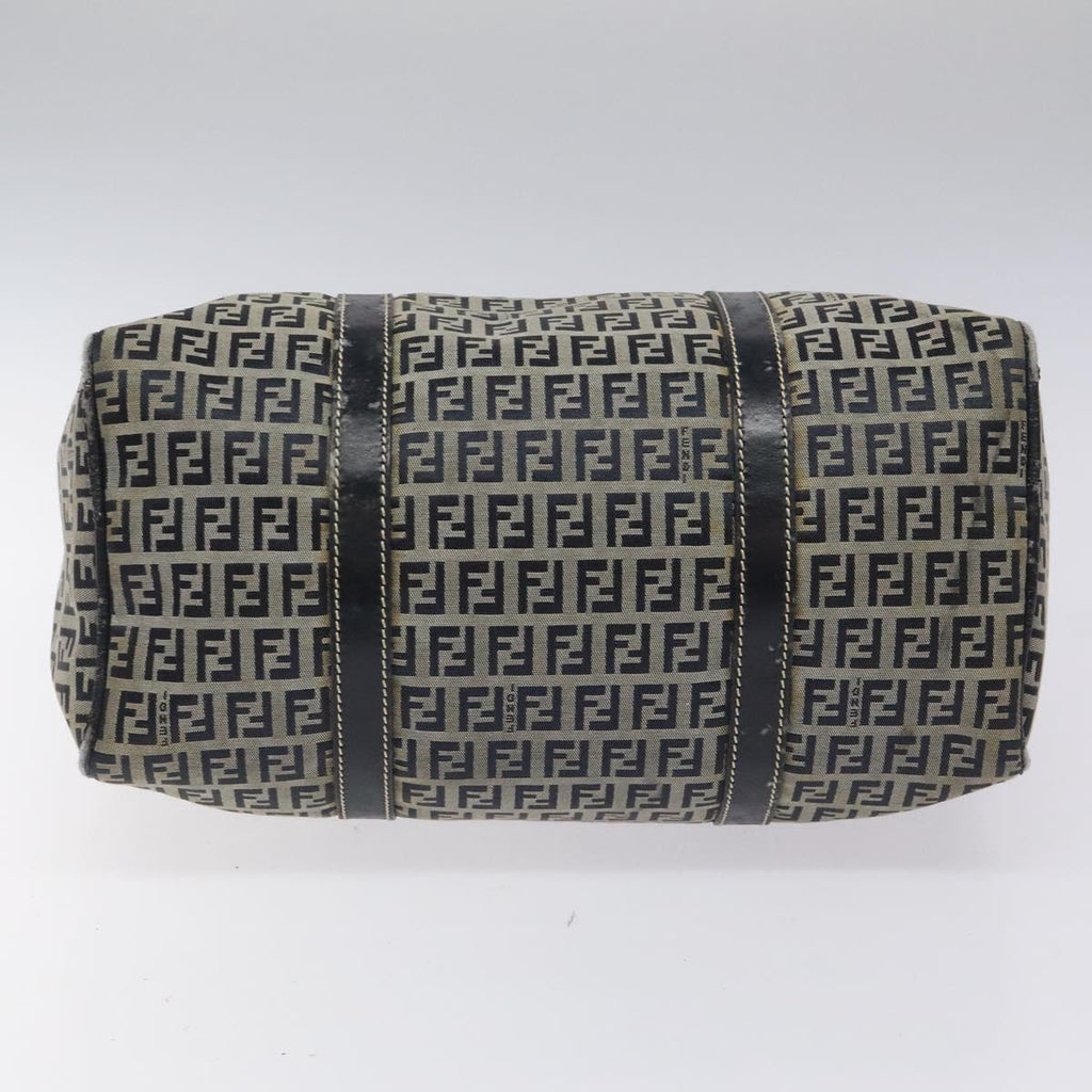 FENDI Zucchino Canvas Hand Bag Navy 114454