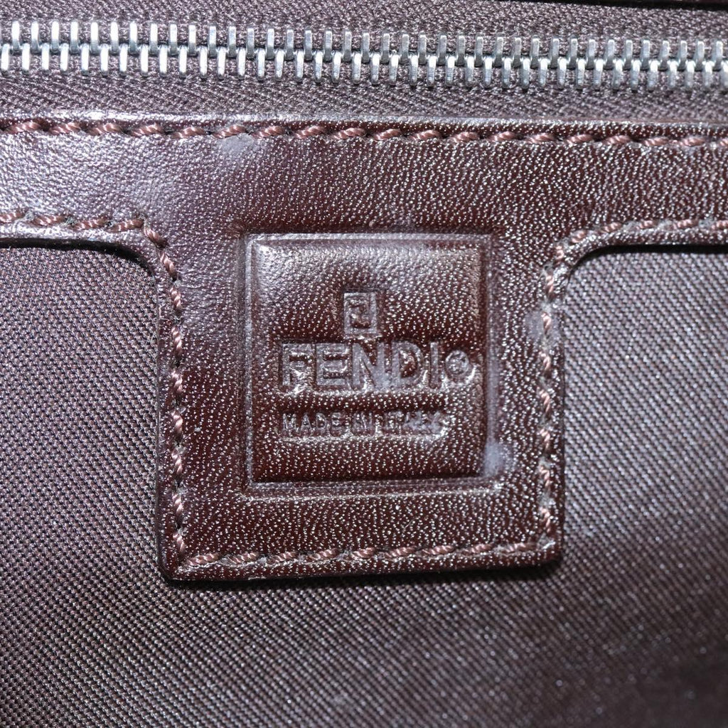 FENDI Zucca Canvas Mamma Baguette Shoulder Bag Brown Black 114484