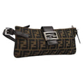 FENDI Zucca Canvas Mamma Baguette Shoulder Bag Brown Black 114484