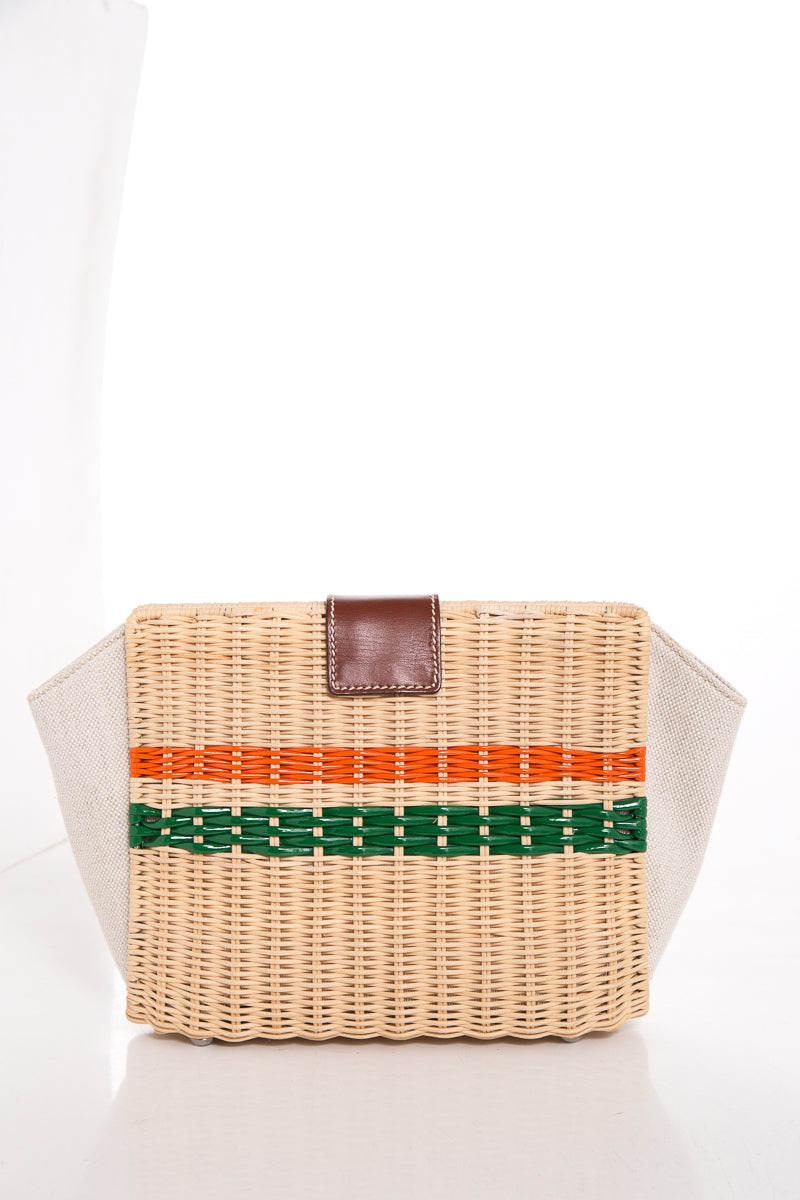 Rodo Wicker & Leather Handle Bag