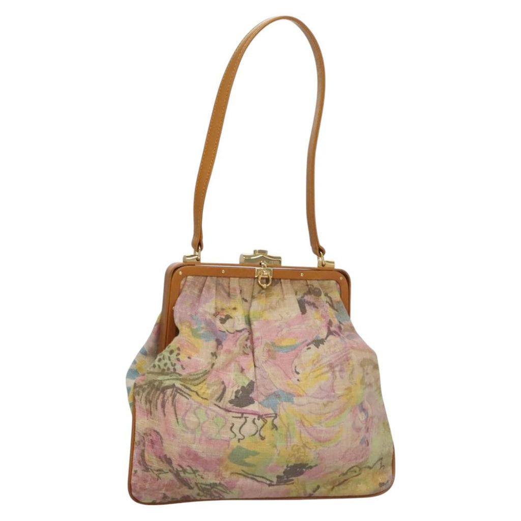 FENDI Shoulder Bag Canvas Beige 115319