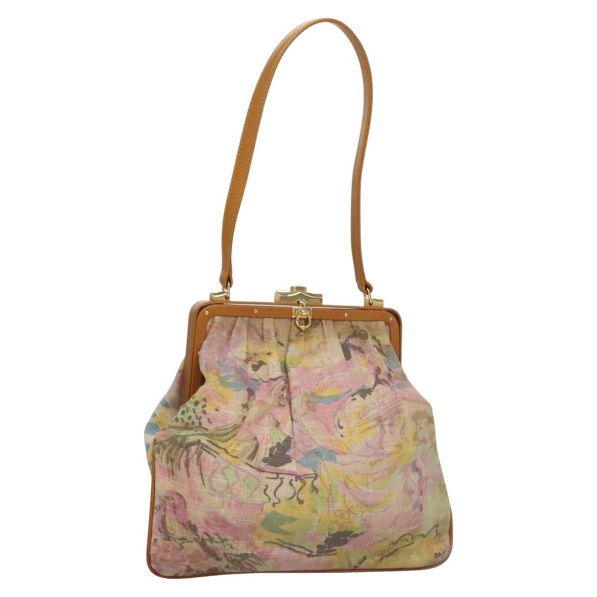 FENDI Shoulder Bag Canvas Beige 115319