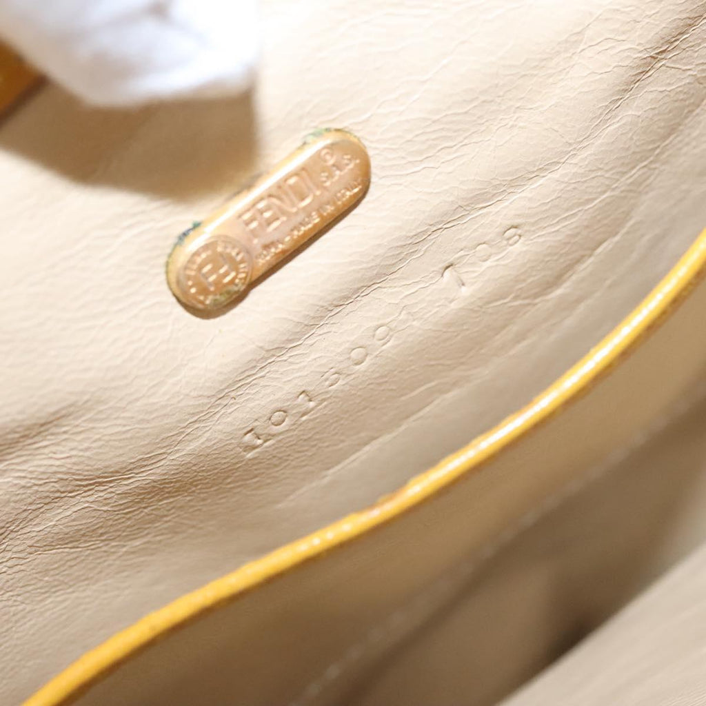 FENDI Shoulder Bag Canvas Beige 115319