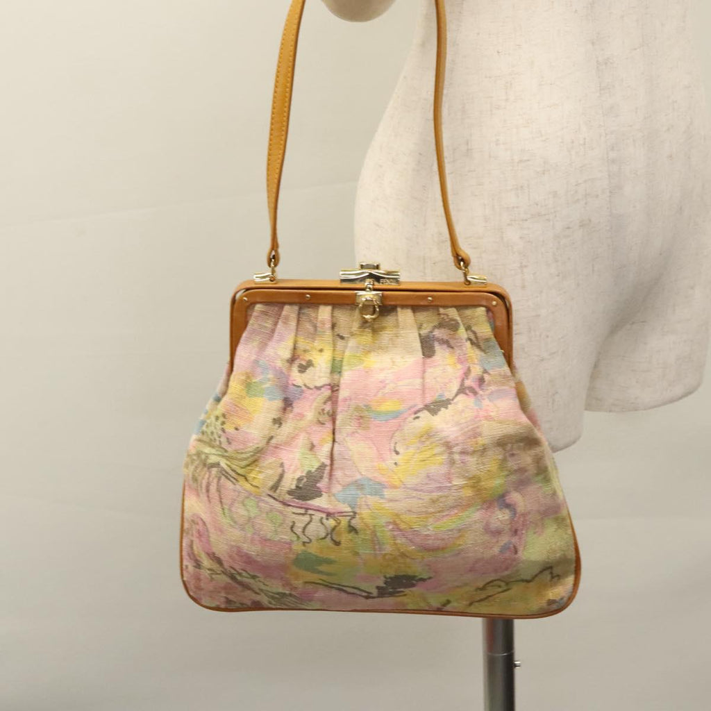 FENDI Shoulder Bag Canvas Beige 115319