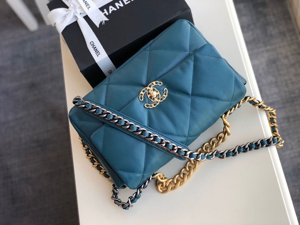 CHL 19 Large Handbag Teal For Women, Women’s Bags, Shoulder And Crossbody Bags 11.8in/30cm AS1161