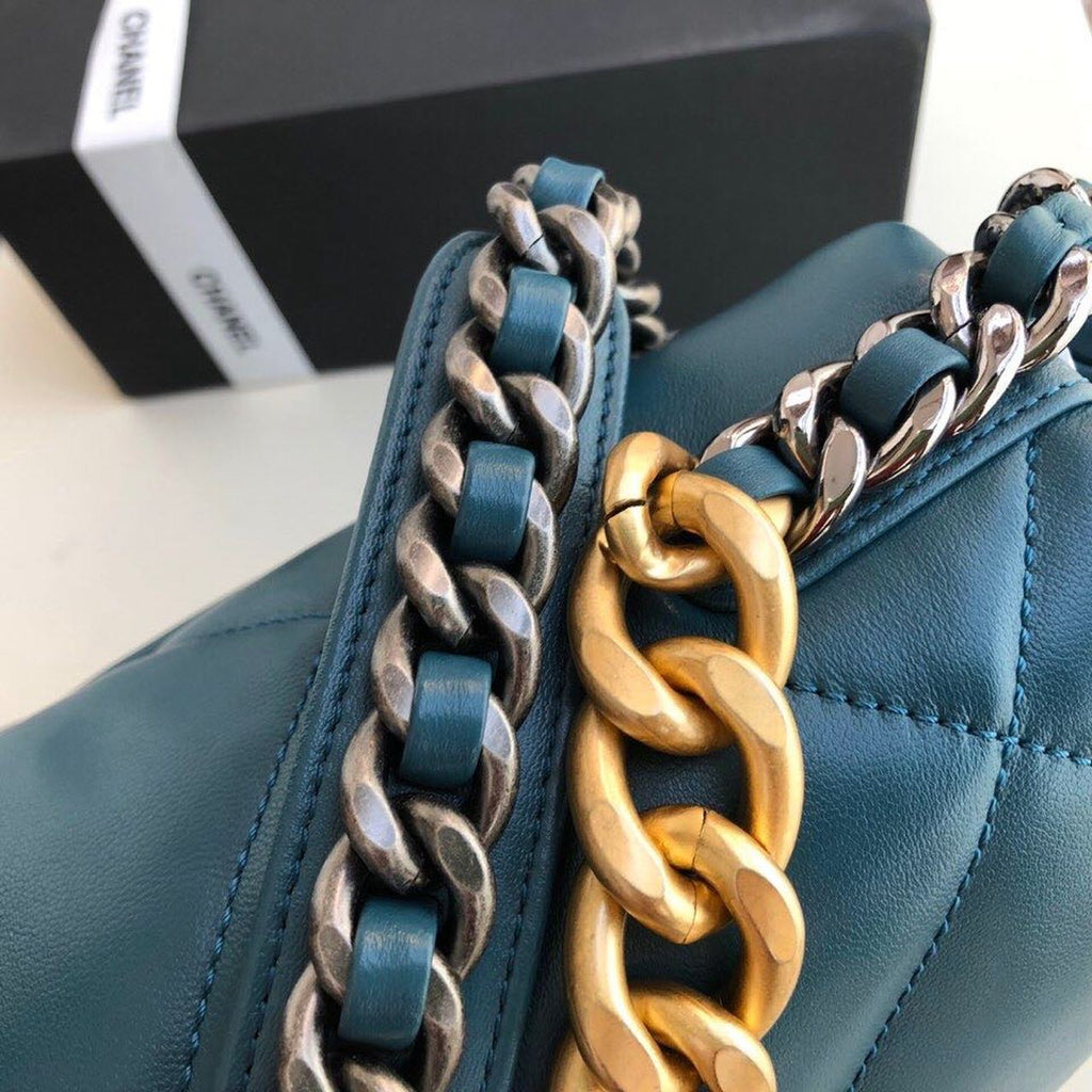 CHL 19 Large Handbag Teal For Women, Women’s Bags, Shoulder And Crossbody Bags 11.8in/30cm AS1161