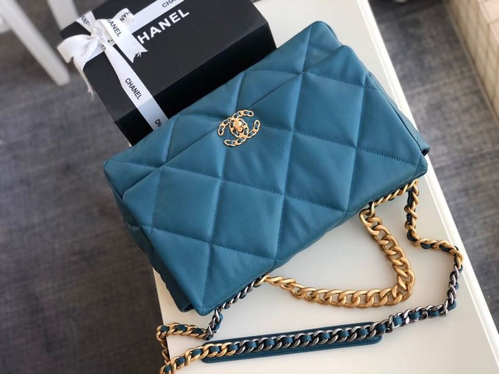CHL 19 Maxi Handbag Teal For Women, Women’s Bags, Shoulder And Crossbody Bags 14in/36cm AS1162