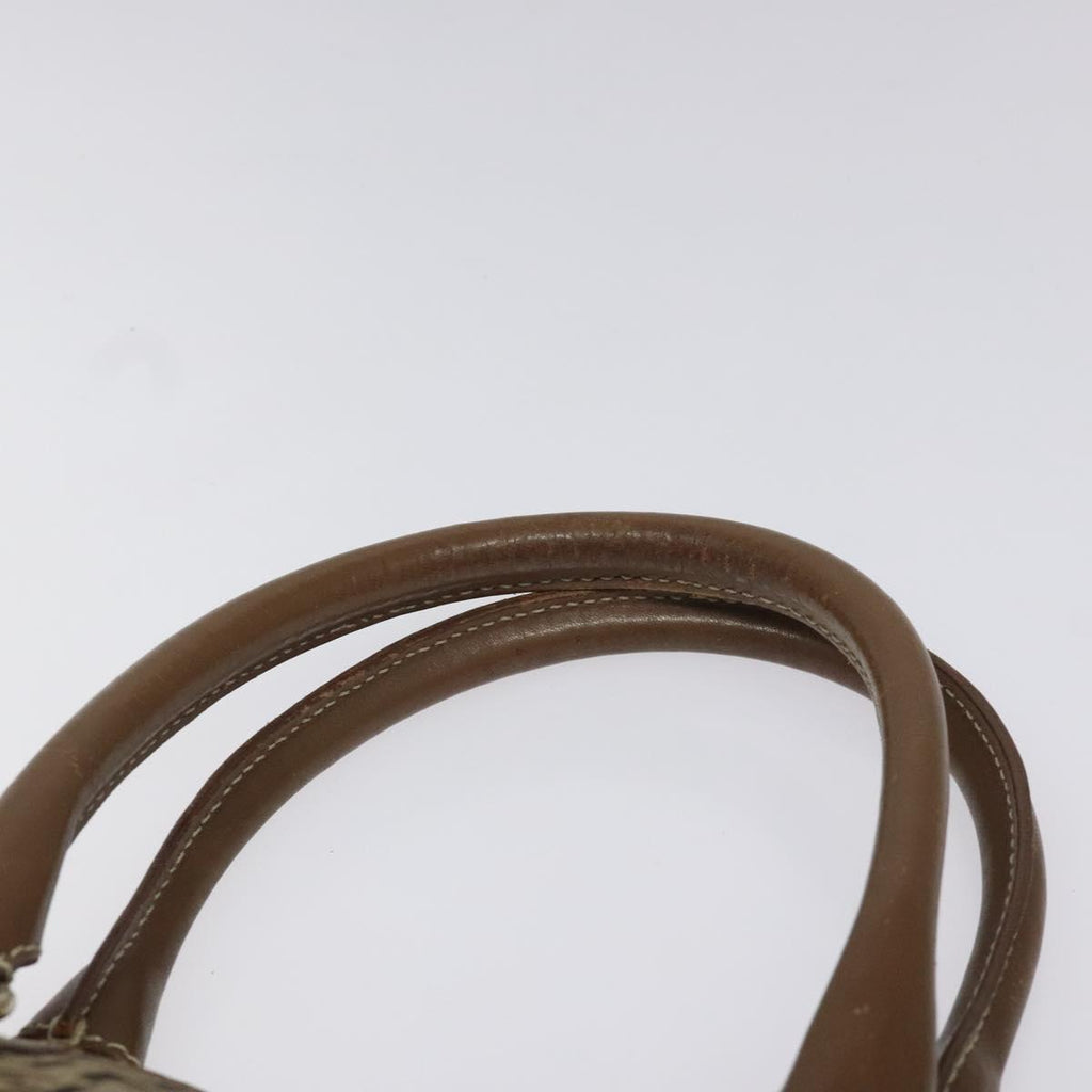 FENDI Zucchino Canvas Hand Bag Brown Beige Silver 115510