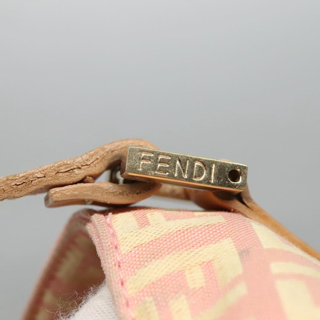 FENDI Zucchino Canvas Tote Bag Pink 115728