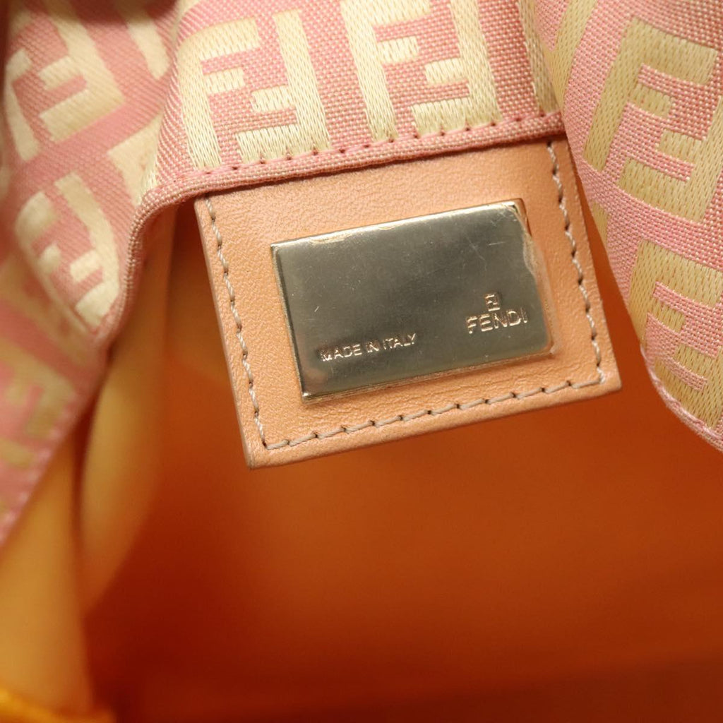 FENDI Zucchino Canvas Tote Bag Pink 115728