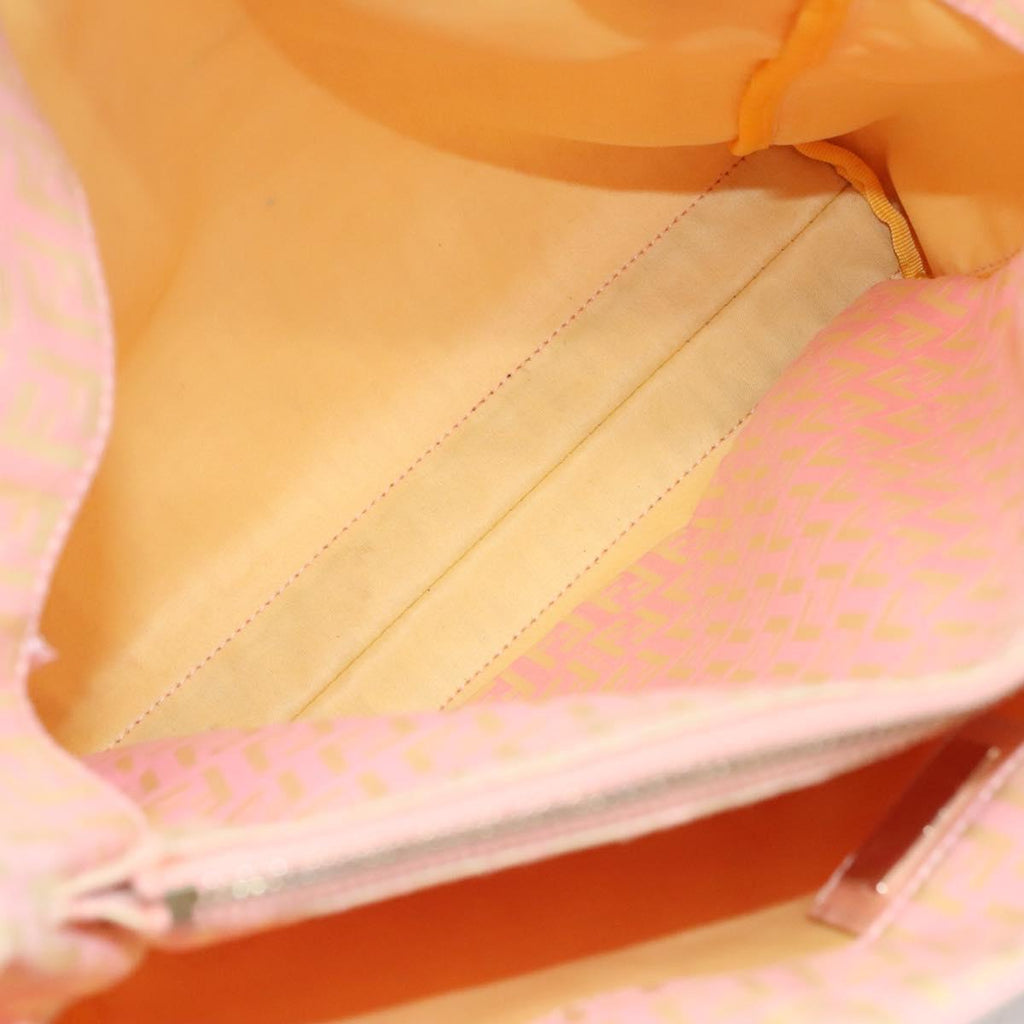 FENDI Zucchino Canvas Tote Bag Pink 115728