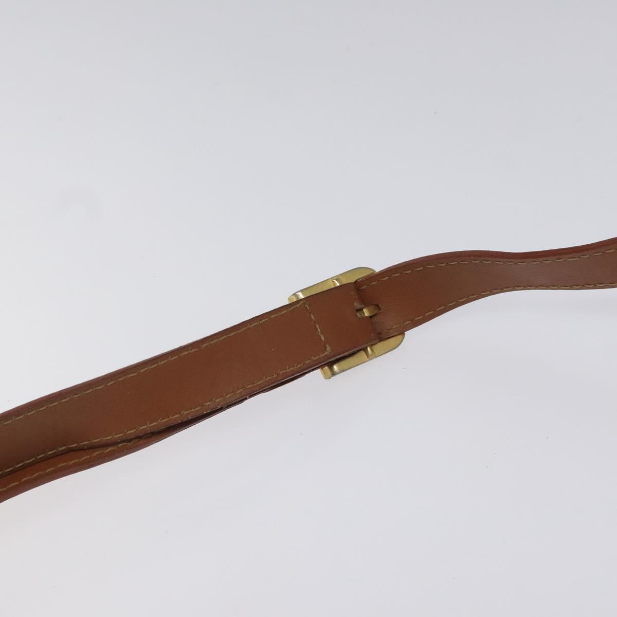FENDI Pecan Canvas Shoulder Bag Brown Black 115751