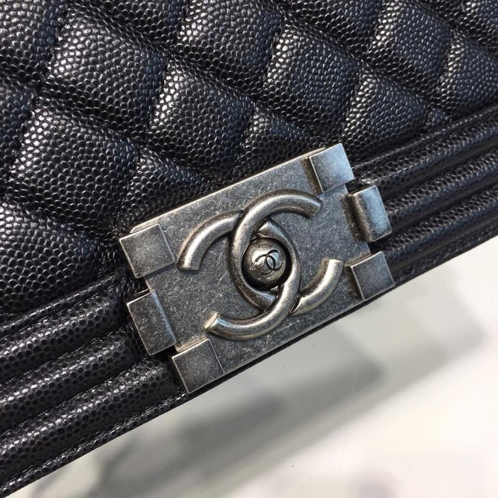 CHL Boy Handbag Silver Hardware Black For Women, Women’s Handbags, Shoulder And Crossbody Bags 9.8in/25cm A67086