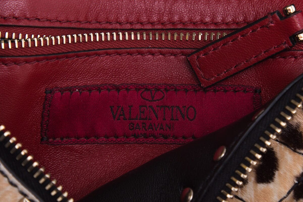 Valentino Leopard Ponyhair &  Rockstud Belt Bag