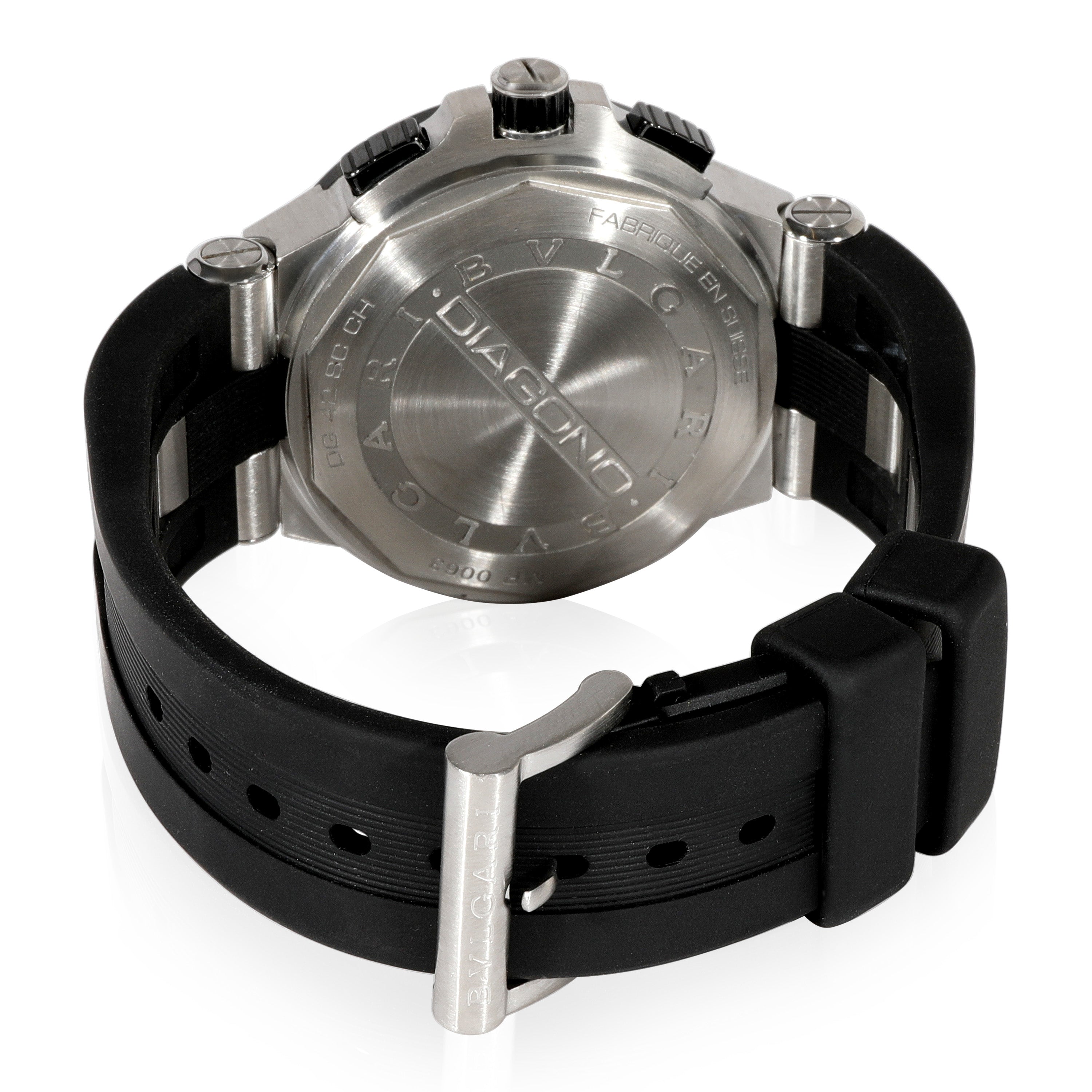 BVLGARI Diagono DG42SCCH Men's Watch in Stainless Steel/Ceramic