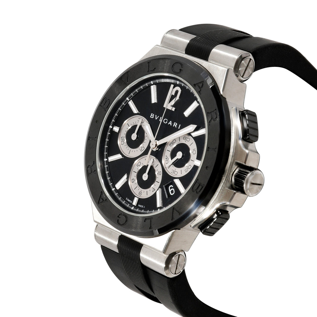 BVLGARI Diagono DG42SCCH Men's Watch in Stainless Steel/Ceramic