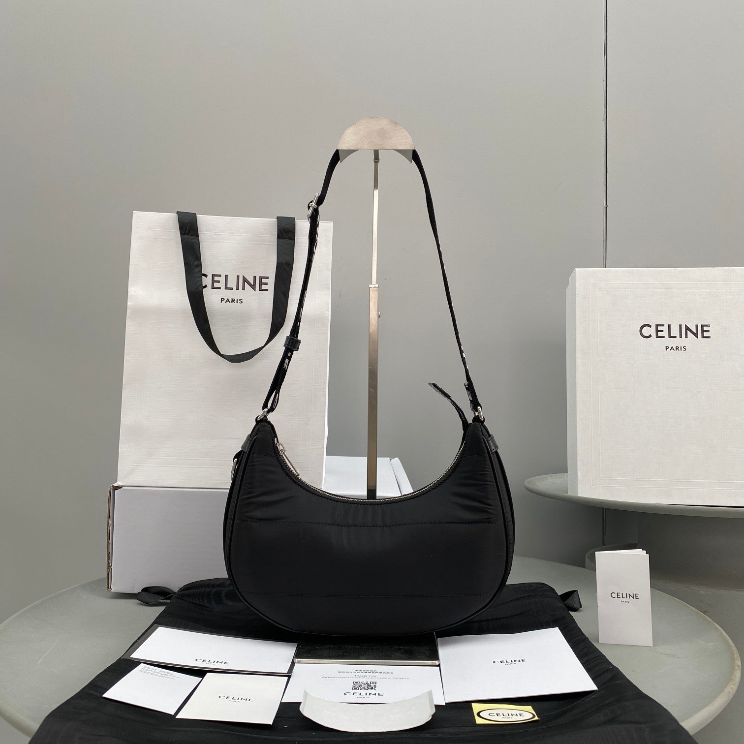GLAMI MeGLAMIum Ava Bag With GLAMI Strap In Quilted Nylon Black For Women 9in/23cm 196972DLI.38SI