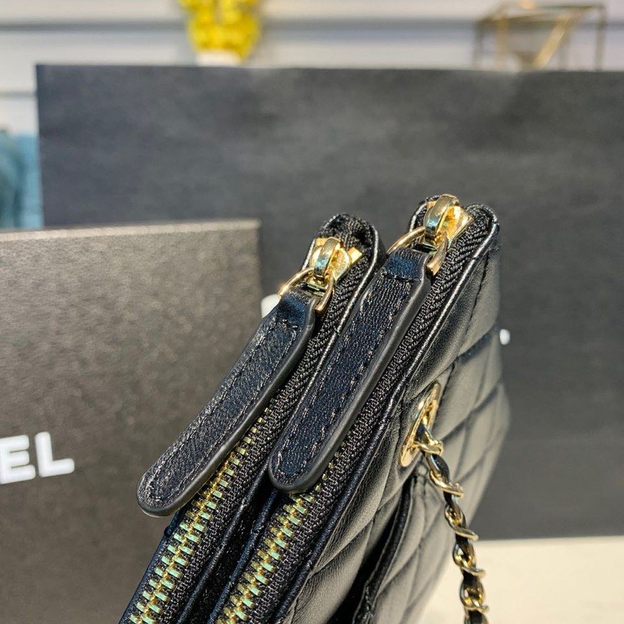 CHLSmall Double Case Bag With Strap Black For Women, Women’s Bags, Shoulder And Crossbody Bags 9in/23cm AP1074