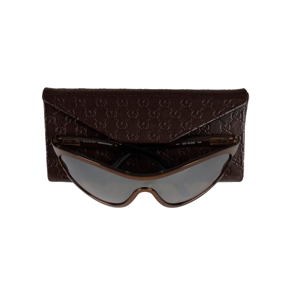 Gucci Metallic Shield Sunglasses - '90s
