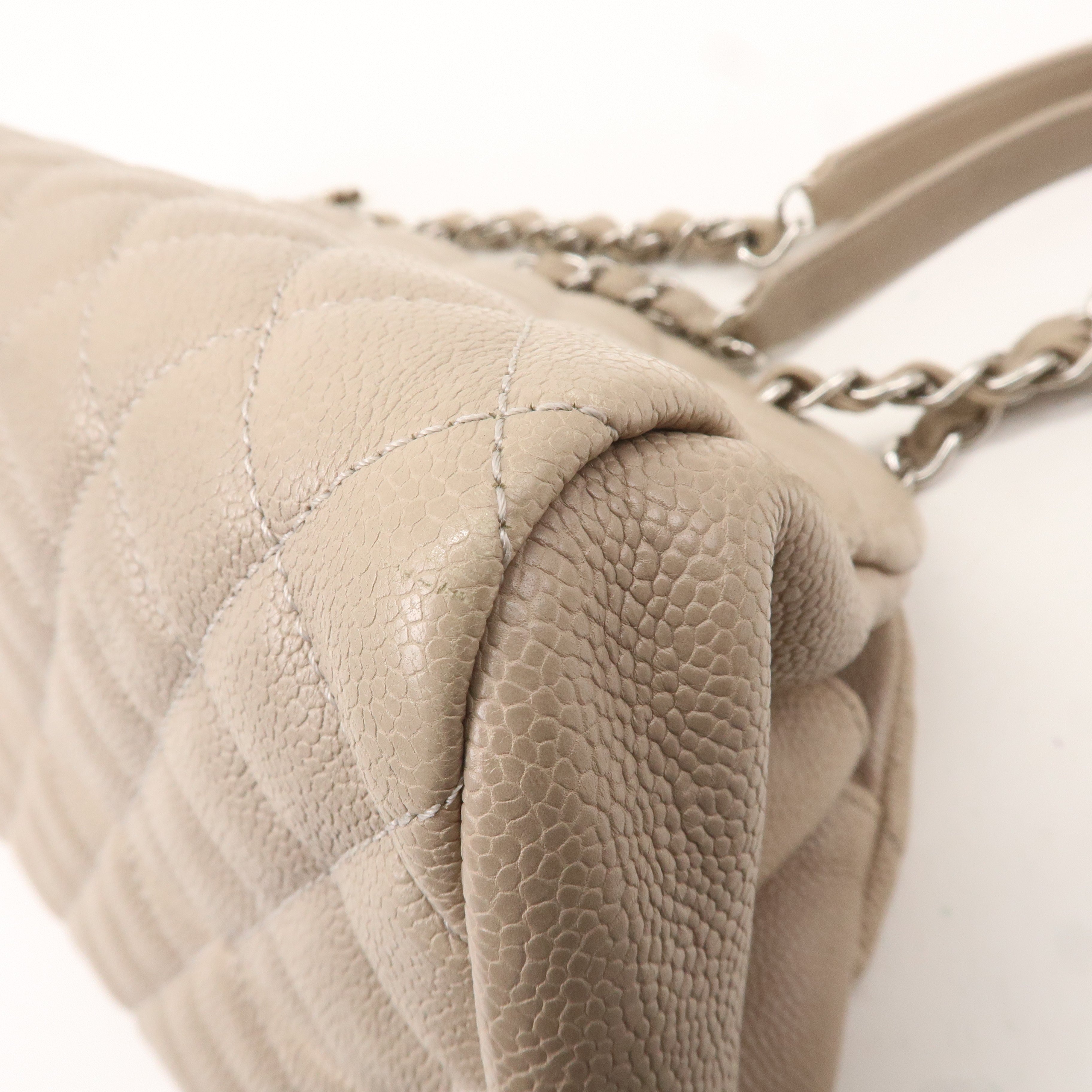 CHANEL Matelasse Mademoiselle Caviar Skin Chain Hand Bag A50556