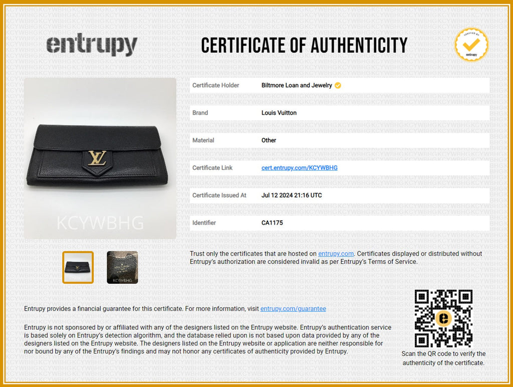 Louis Vuitton Black Calfskin LockMe Long Wallet