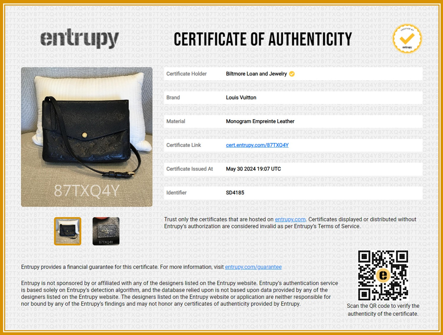 Louis Vuitton Twice Black Monogram Empreinte Crossbody Bag