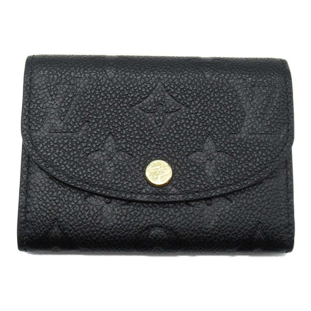 Louis Vuitton Louis Vuitton Portemoney Rosary Card Case Accessories Leather Monogram Emplant   Black M81455