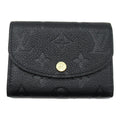 Louis Vuitton Louis Vuitton Portemoney Rosary Card Case Accessories Leather Monogram Emplant   Black M81455