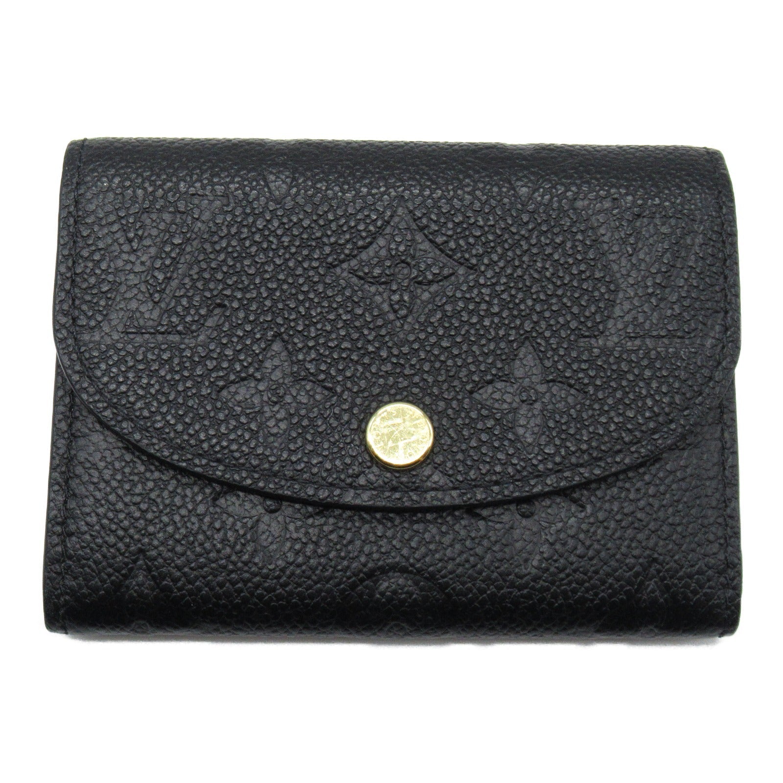 Louis Vuitton Louis Vuitton Portemoney Rosary Card Case Accessories Leather Monogram Emplant   Black M81455