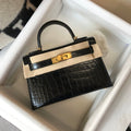 GLAMI Kelly Black For Women Gold Toned Hardware 7.8in/20cm