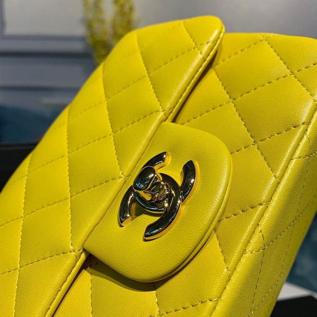 CHLMini Flap Bag Yellow For Women, Women’s Bags, Shoulder And Crossbody Bags 6.7in/17cm A35200