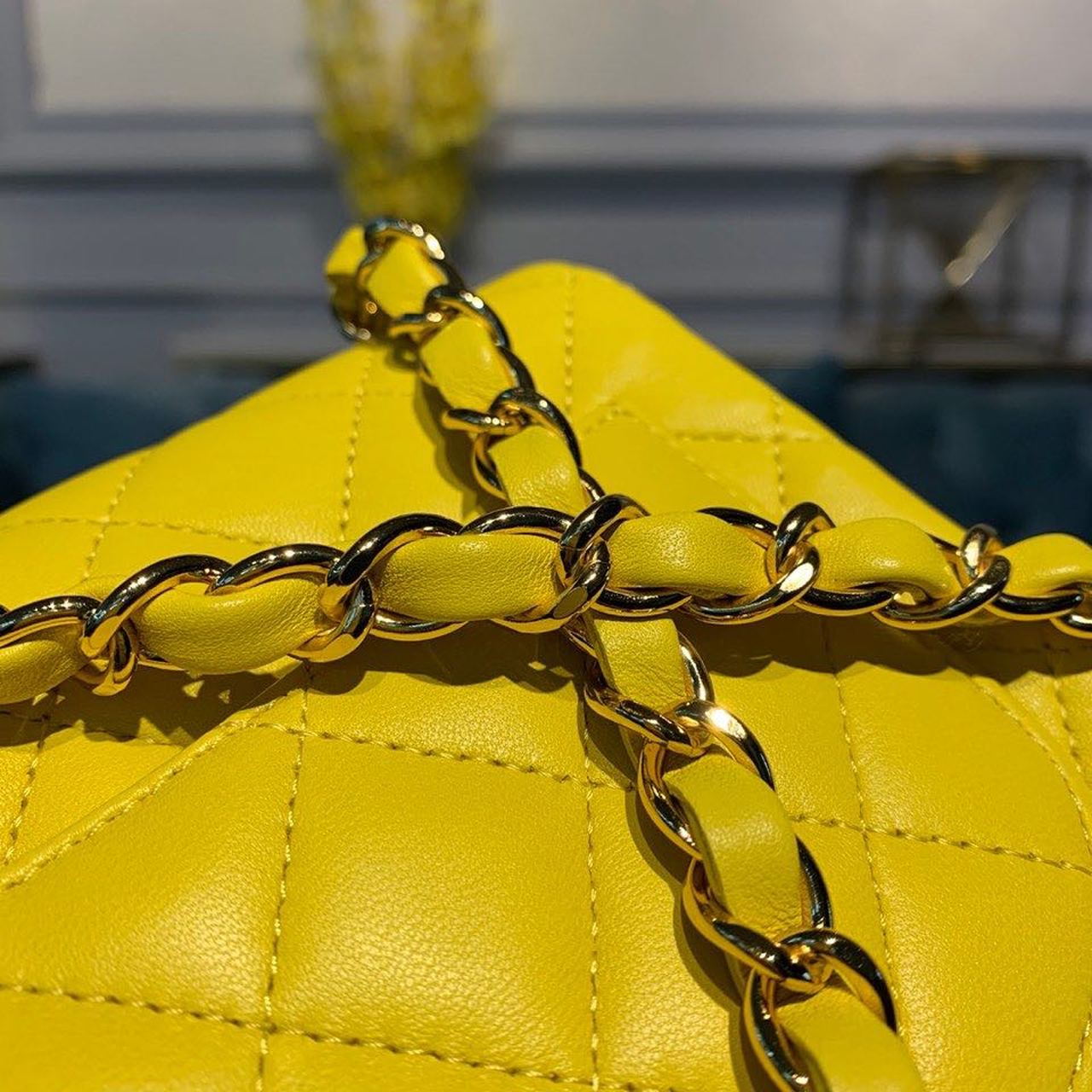 CHLMini Flap Bag Yellow For Women, Women’s Bags, Shoulder And Crossbody Bags 6.7in/17cm A35200