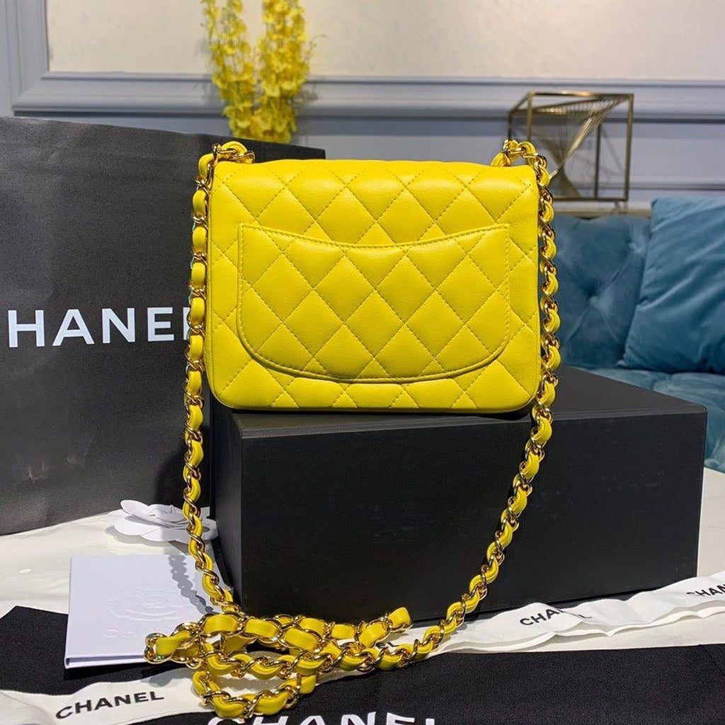 CHLMini Flap Bag Yellow For Women, Women’s Bags, Shoulder And Crossbody Bags 6.7in/17cm A35200