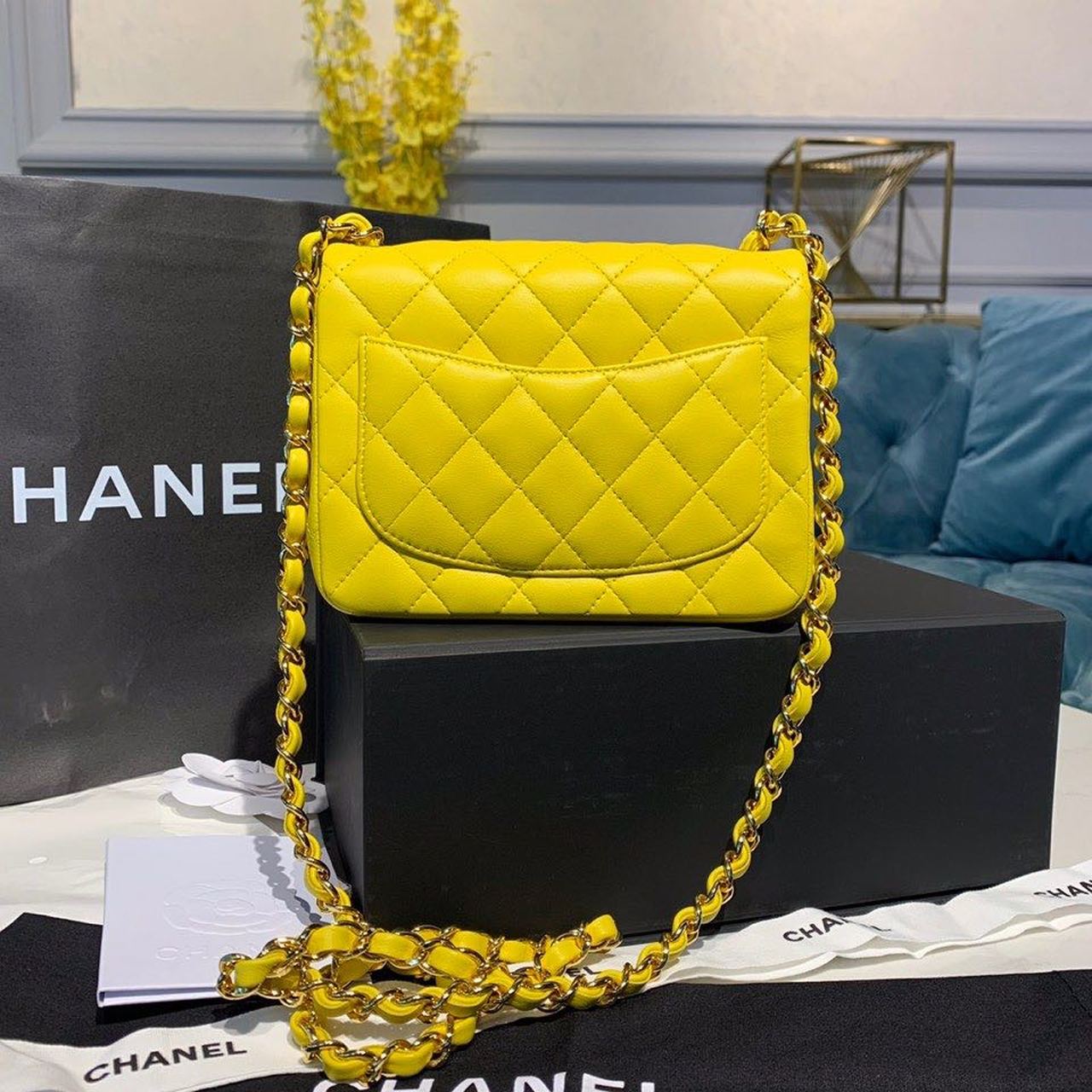 CHLMini GlamIap Bag Yellow For Women Bags, Shoulder And Crossbody Bags 6.7in/17cm A35200