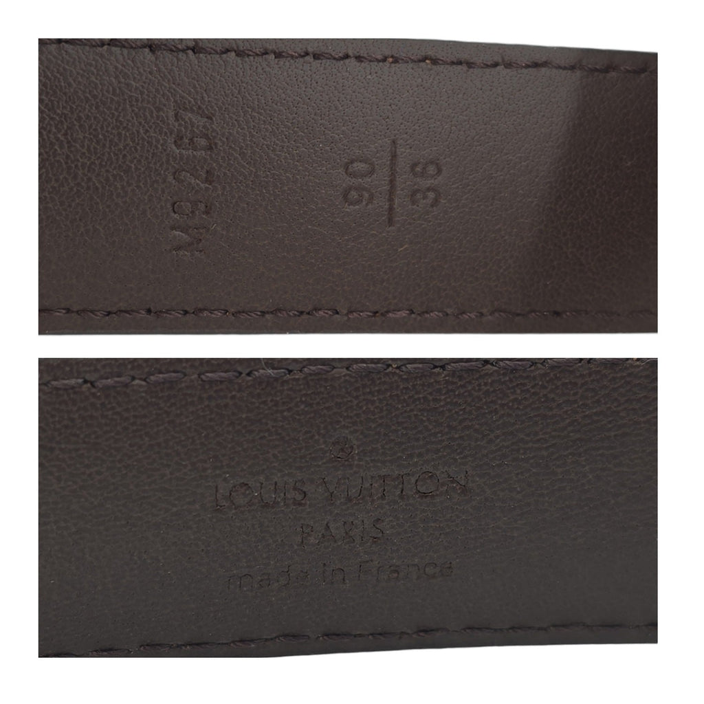 Louis Vuitton Damier Ebene Initiales 25MM Belt Sz. 90/36