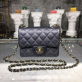 CHLMini Flap Bag Caviar Black For Women, Women’s Bags, Shoulder And Crossbody Bags 6.7in/17cm A35200