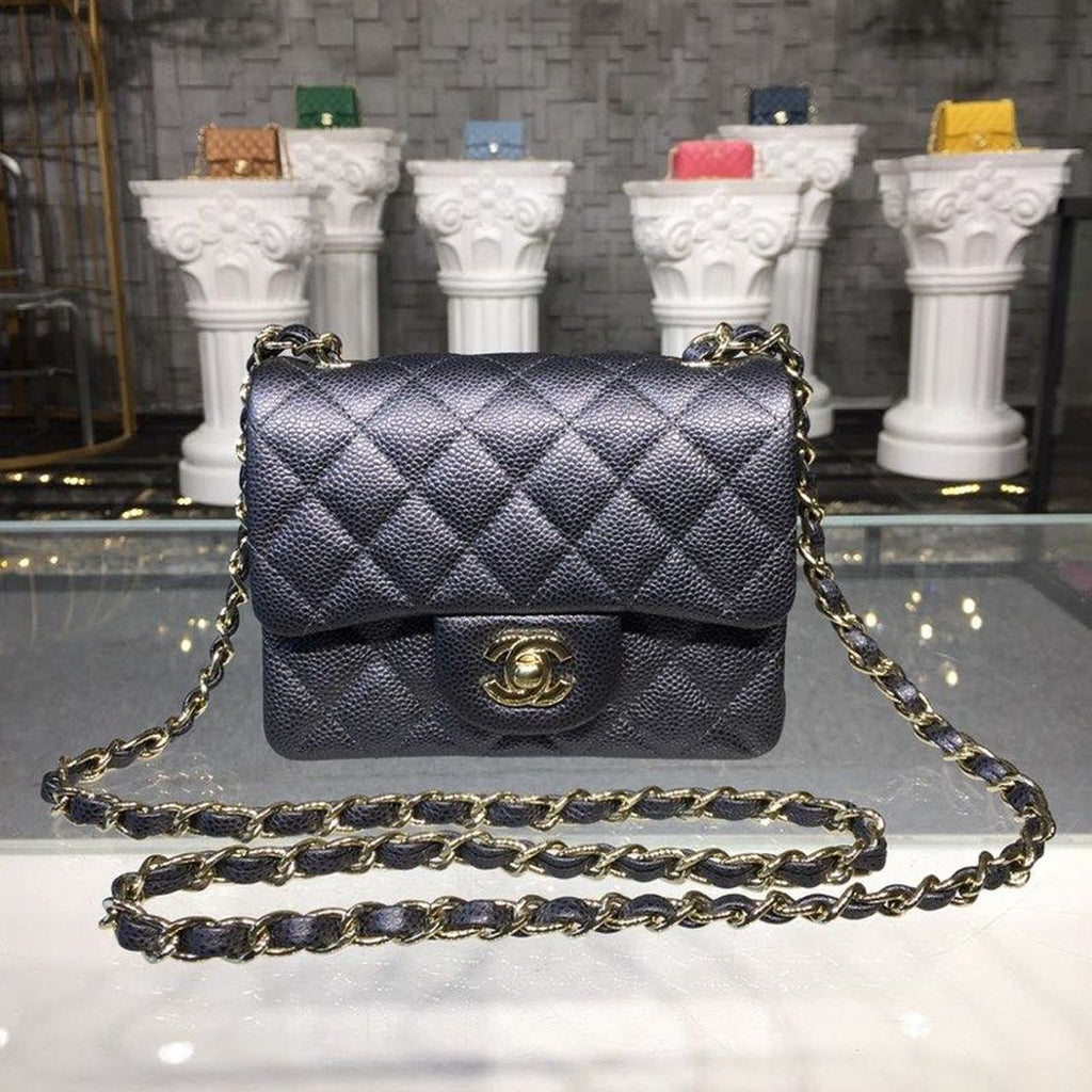CHLMini GlamIap Bag Caviar Black For Women Bags, Shoulder And Crossbody Bags 6.7in/17cm A35200